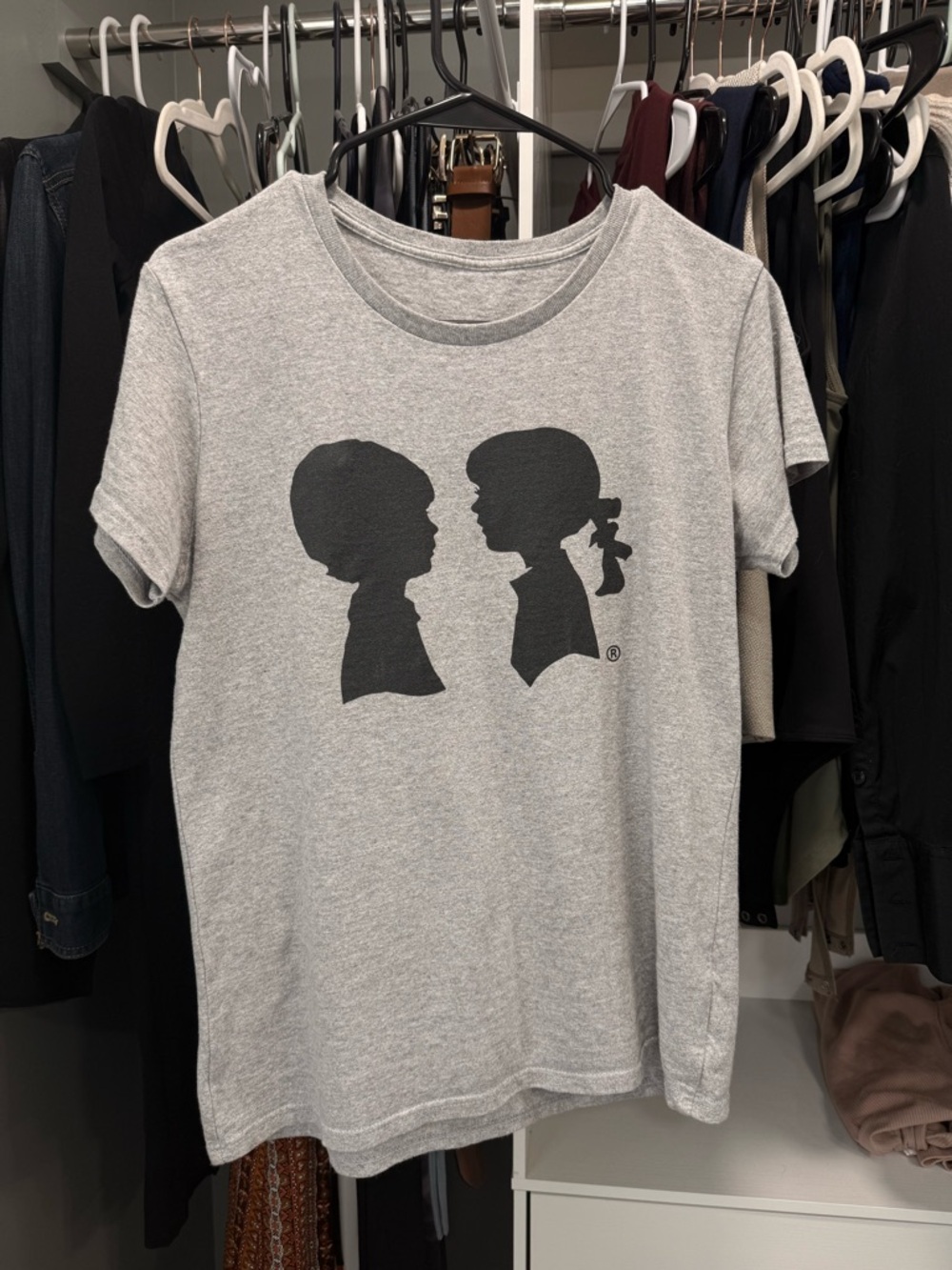 Boy Meets Girl Classic Tee grey and black Med Gilmore Girls